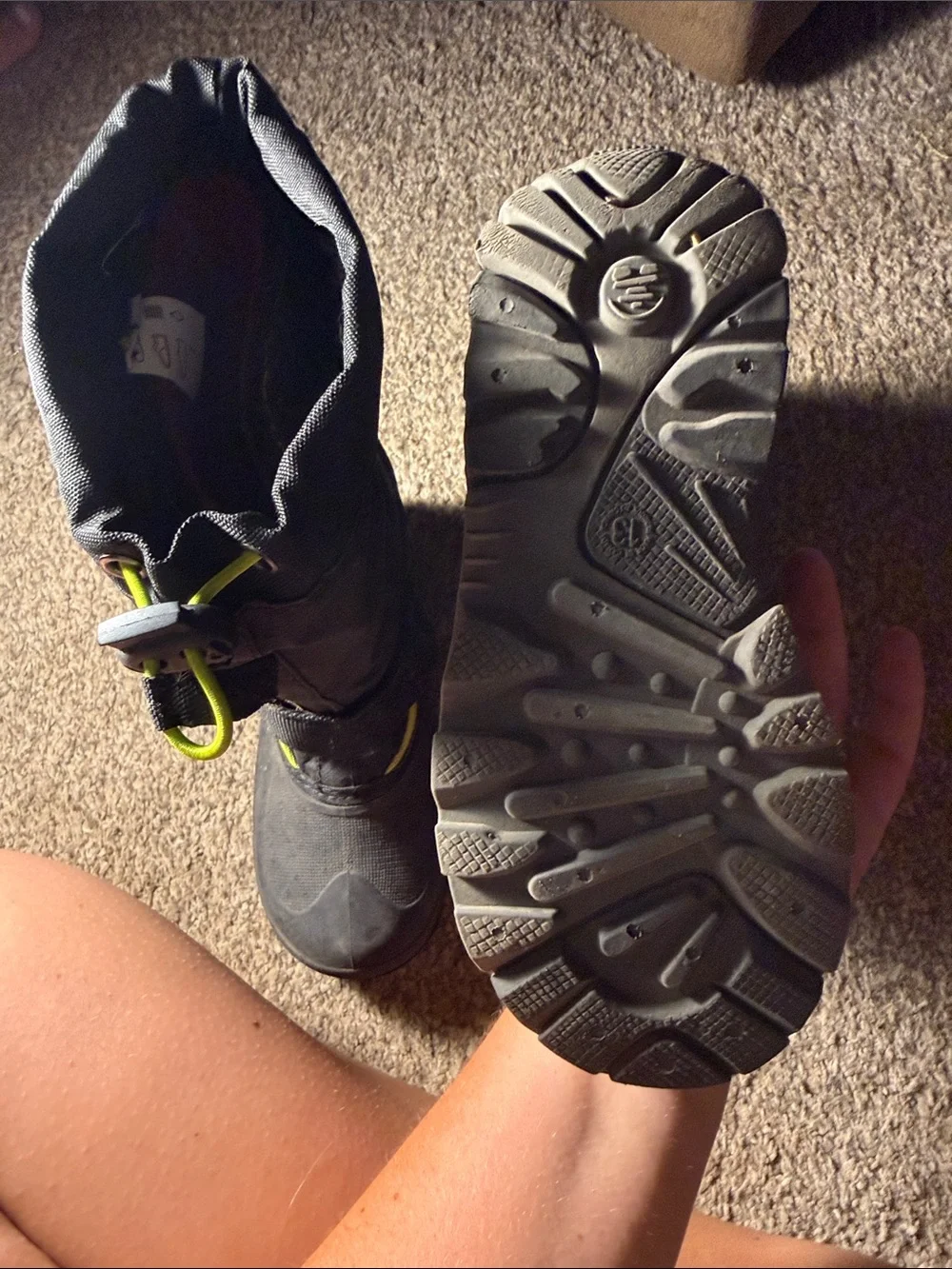 Kamik Black and Yellow Insulated Snow Boots